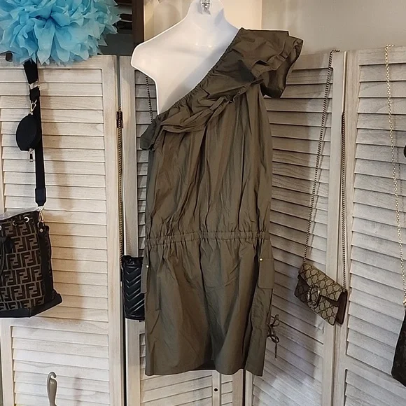 Mode International brand cargo style one shoulder dress - Picture 4 of 10